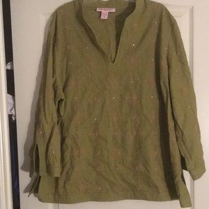 Womens linen and rayon top